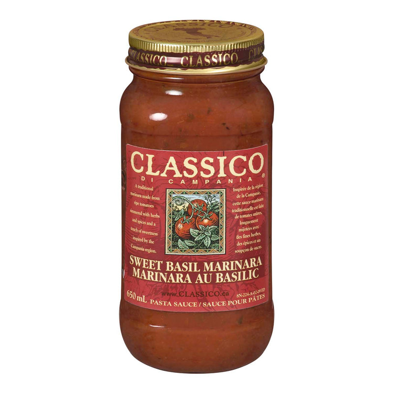 CLASSICO Sweet Basil Marinara Pasta Sauce 650ml