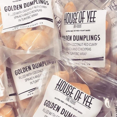 House Of Yee Plant Based Gluten Free Coconut Red Curry Spinach And Chickpeas In Turmeric Wrap Golden Dumplings, 15 ct