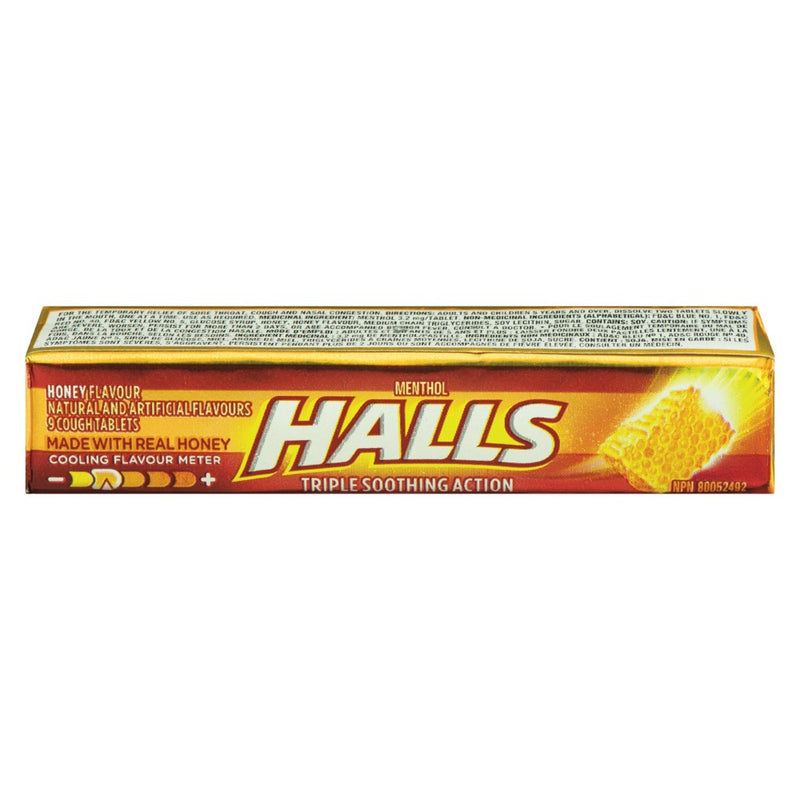 HALLS Honey Flavour Cough Tablets 9's