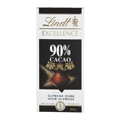 Lindt 90% Cacao Supreme Dark Chocolate, 100 g