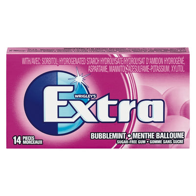 EXTRA Sugar-Free Bubblemint Gum 14 Pieces