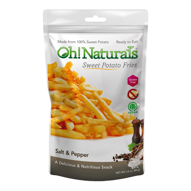 Oh! Naturals Salt & Pepper Sweet Potato Fries, 79 g