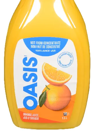OASIS Orange Juice No Pulp 1.5L