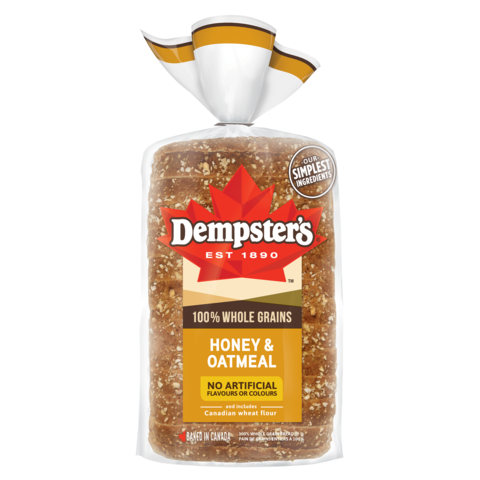 DEMPSTER'S Honey & Oatmeal 100% Whole Grains Sandwich Bread