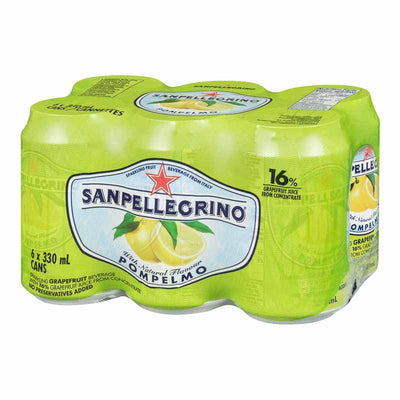Sanpellegrino Pompelmo Sparkline Grapefruit Beverage, 330 mL, 6 ct