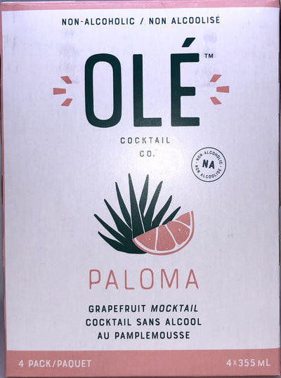 Ole Paloma Non Alcoholic Grapefruit Mocktail, 4 ct, 355 mL