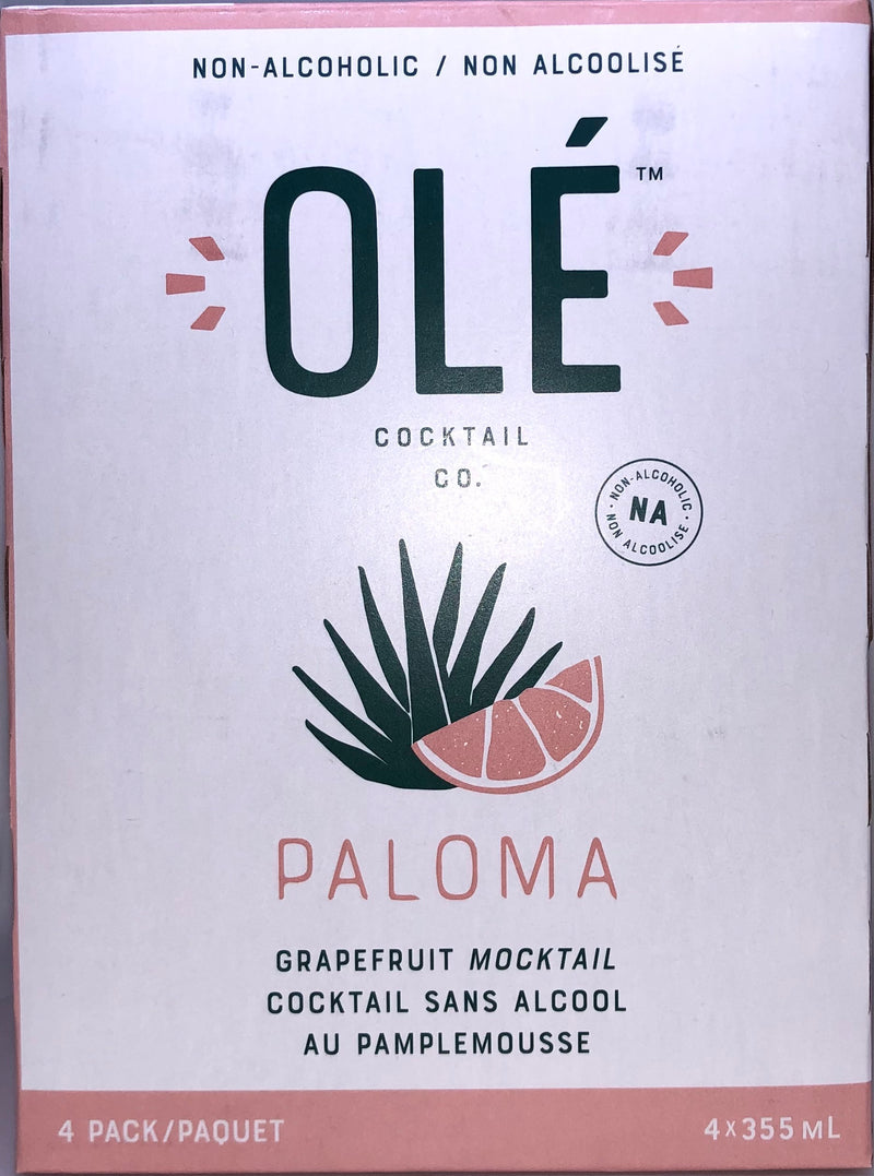 Ole Paloma Non Alcoholic Grapefruit Mocktail, 4 ct, 355 mL