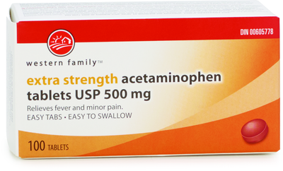 WESTERN FAMILY Extra Strength Acetaminophen 100's