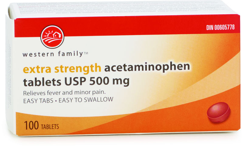 WESTERN FAMILY Extra Strength Acetaminophen 100's