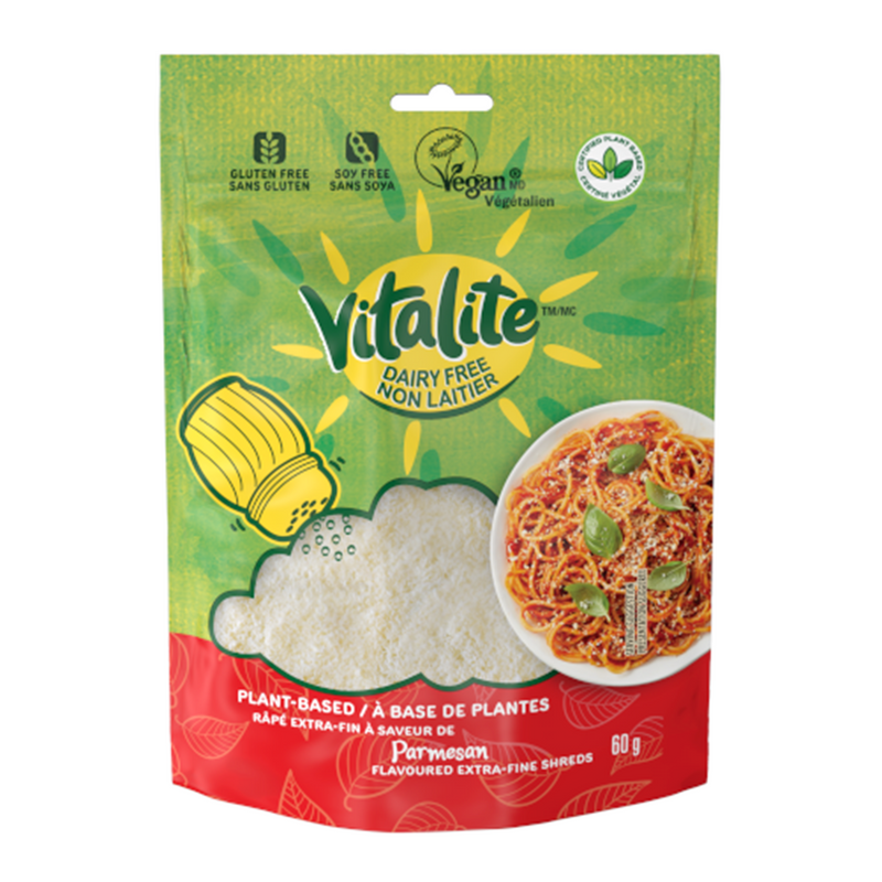 Vitalite Dairy Free Plant Basted Vegan Parmesan, 60 g