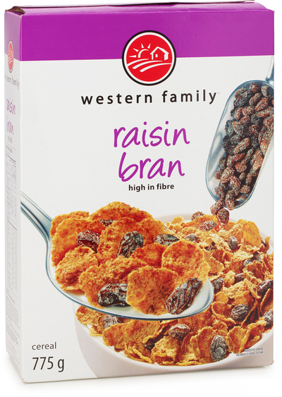 WESTERN FAMILY Raisin Bran Cereal 775g