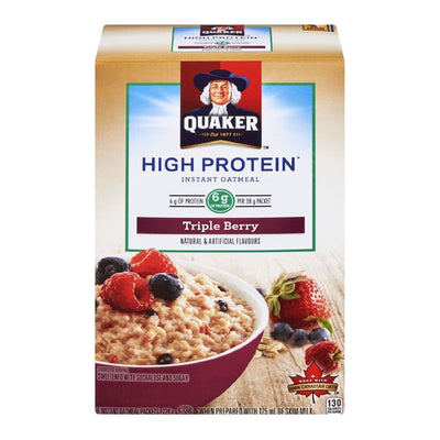 QUAKER Triple Berry High Protein Instant Oatmeal 228g