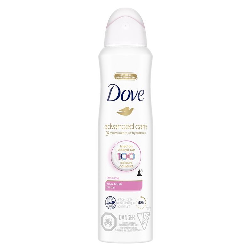 Dove Clear Finish Antiperspirant, 107 g
