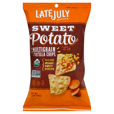 LATE JULY Organic Sweet Potato Multigrain Tortilla Chips 156g