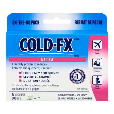 Cold-FX Cold and Flu Relieve 300mg Capsules, 12 ct