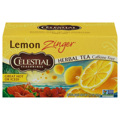 CELESTIAL Lemon Zinger Caffeine Free Herbal Tea 20's