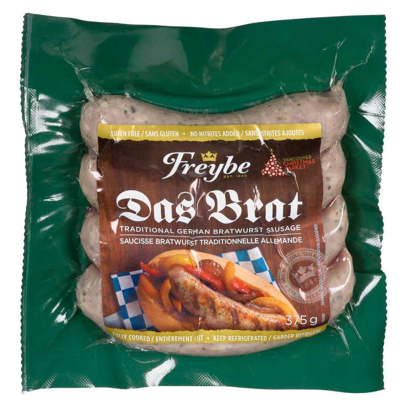 FREYBE Das Brat Traditional German Bratwurst Sausage 375g