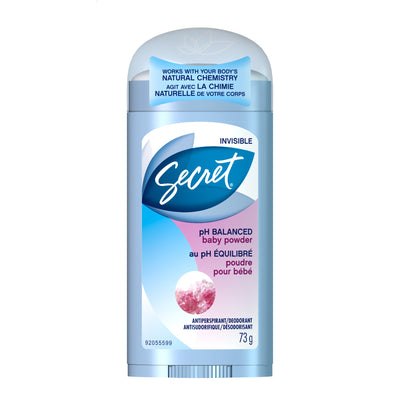 Secret pH Balanced Baby Powder Antiperspirant/Deodorant, 73 g