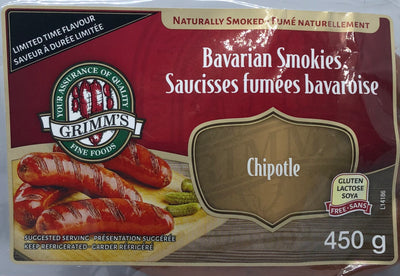 Grimm's Fine Foods Chipotle Bavarian Smokies, 450 g