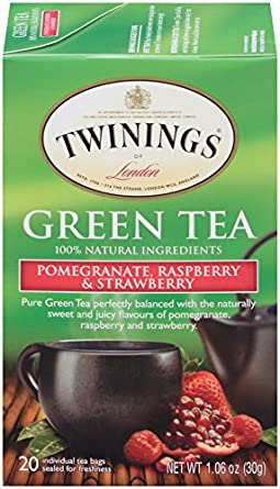 TWININGS GREEN TEA POM RAS STR 20 ea