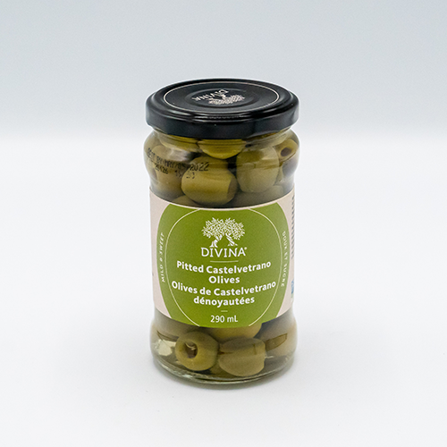 Divina All-Natural Castelvetrano Pitted Olives, 301 g