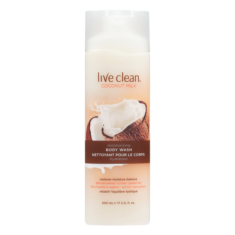 LIVE CLEAN Moisturizing Coconut Milk Body Wash 500ml