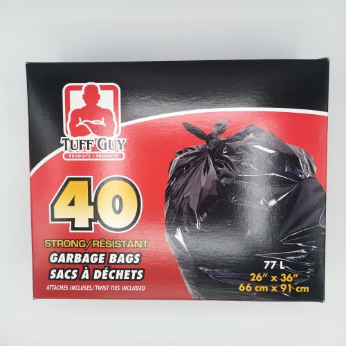 Tuff Guy 77 l Garbage Bags, 40 ct