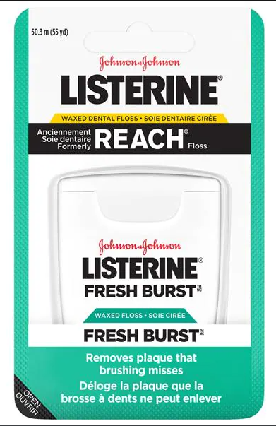 Johnson & Johnson Listerine 55 Yard Waxed Floss, 1 ct