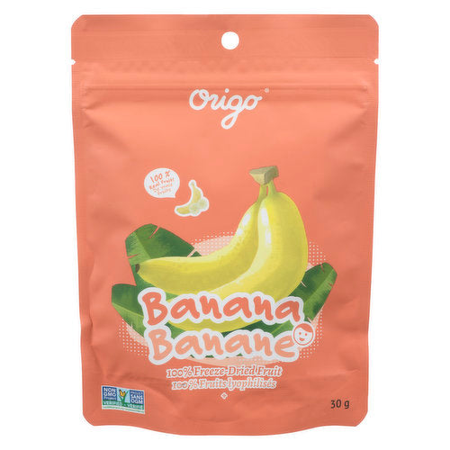 Origo Freeze Dried Bananas, 30 g