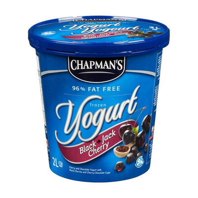 Chapman's Black 96 % Fat Free Jack Cherry Frozen Yogurt, 2 l