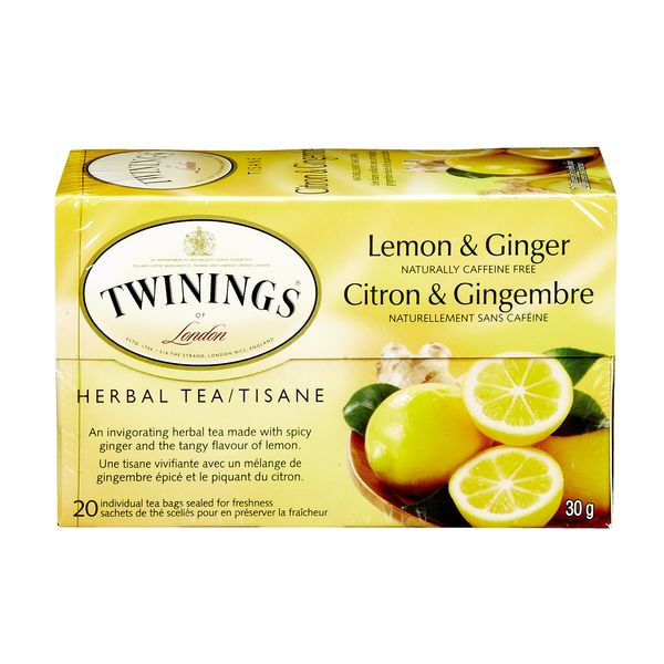 Twinings Lemon & Ginger Herbal Tea, 30 g