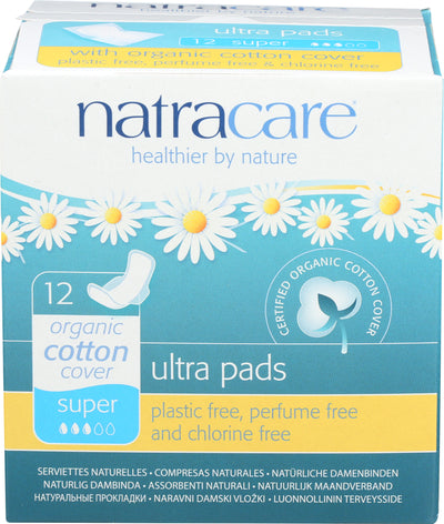 Natracare Ultra Organic Super Pads, 12 pads