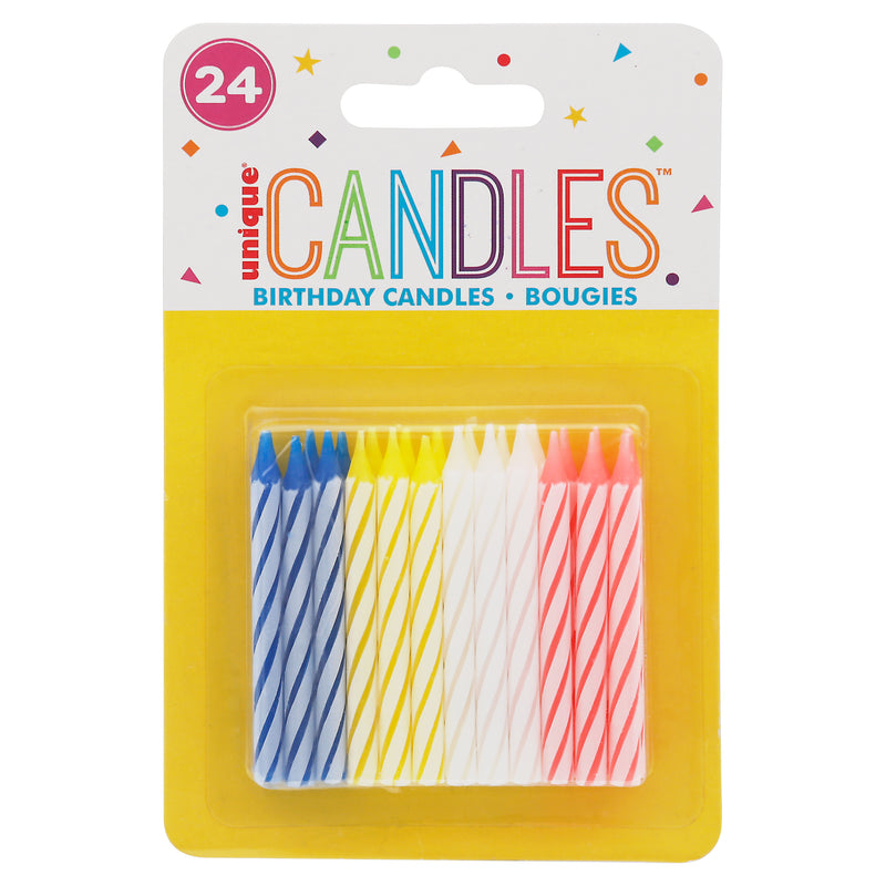 Unique Party Birthday Candles, 24 ct