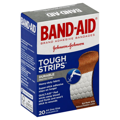 BAND-AID Tough Strips Dura-Weave Adhesive Bandages 20's