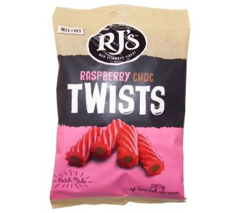 RJ'S Rasberry Chocolate Twist 165g