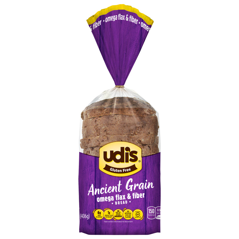 UDI'S Gluten Free Omega Flax & Fiber Bread 405g