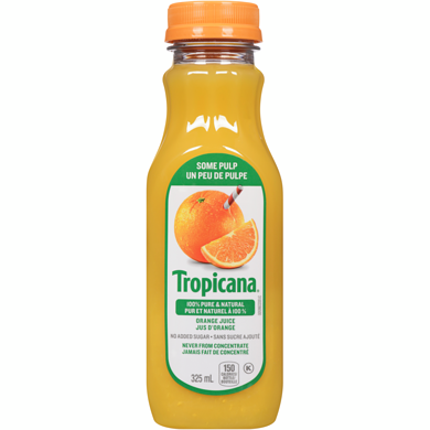 TROPICANA ORANGE JUICE 325ML