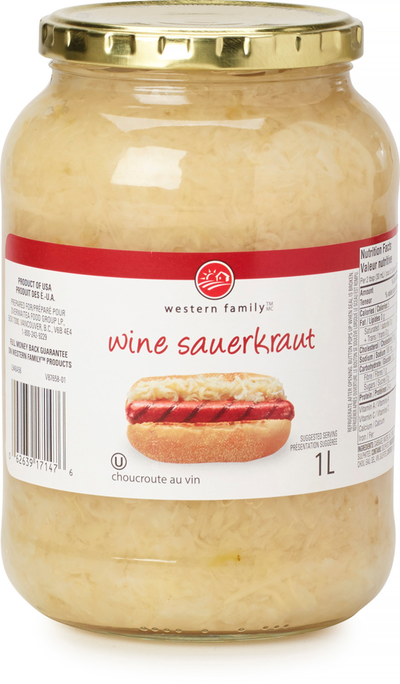 WESTERN FAMILY Wine Sauerkraut 1L
