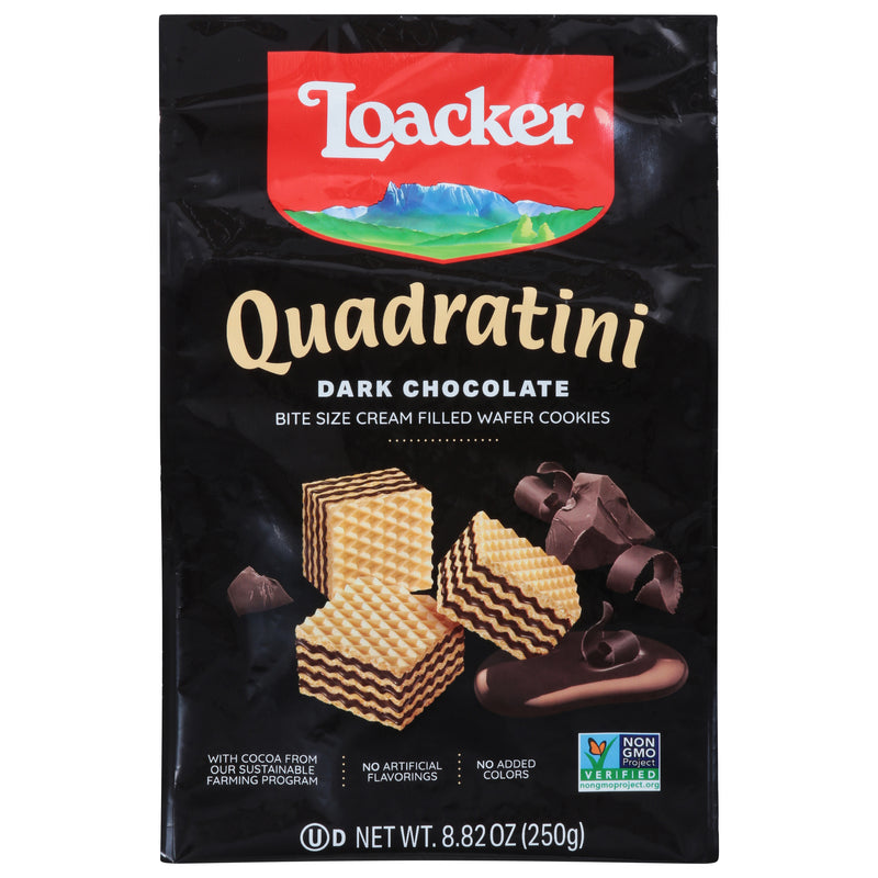 LOACKER Quadratini Dark Chocolate Wafer Cookies 250g