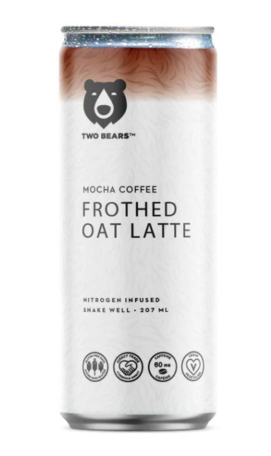 Two Bears Mocha Coffee Frothed Oat Latte, 207 mL