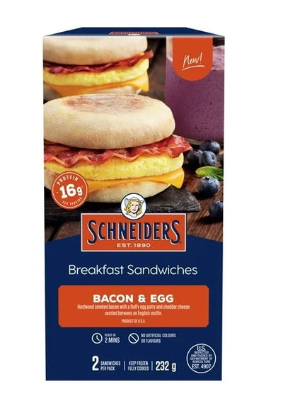 BREAKFAST SANDWICHES BACON & E 232 g