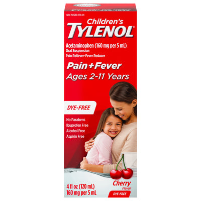 Tylenol Cherry Flavor Children's Pain+Fever, 118 mL