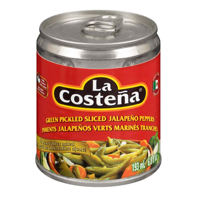 La Costena Green Pickled Sliced Jalapeno Peppers, 193 ml