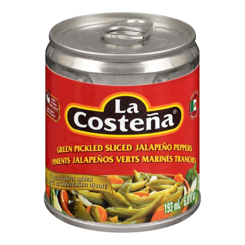 La Costena Green Pickled Sliced Jalapeno Peppers, 193 ml
