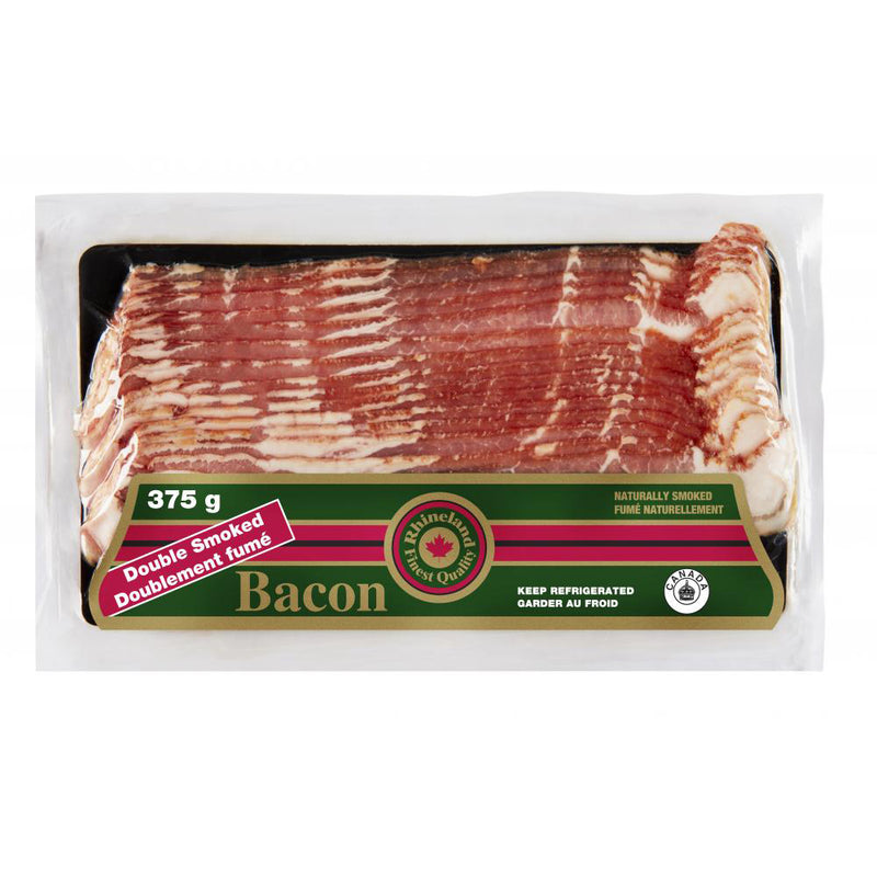Rhineland Finest Quality Naturally Double Smoked Bacon, 375 g