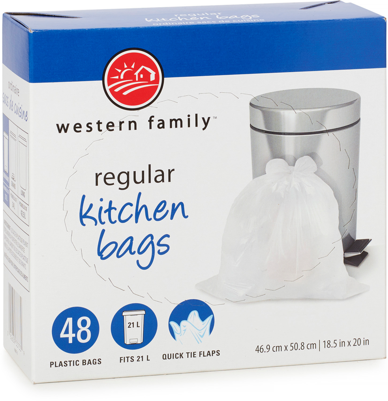 WESTERN FAMILY Regular Kitchen Bags 48's