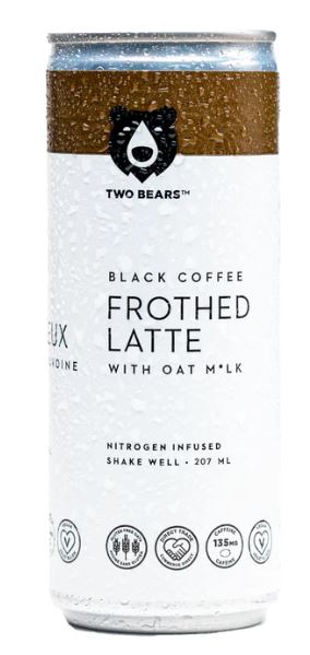 Two Bears Black Oat Milk Frothed Latte, 207 mL