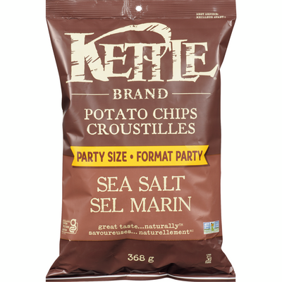 Kettle Party Size Sea Salt Potato Chips, 368 g