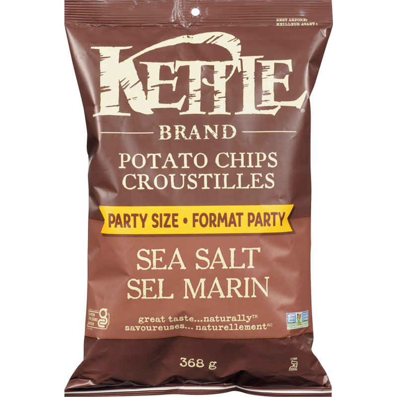 Kettle Party Size Sea Salt Potato Chips, 368 g