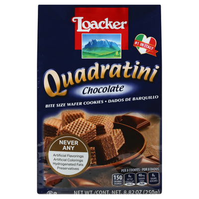 LOACKER Quadratini Chocolate Bite Size Wafer Cookies 250g
